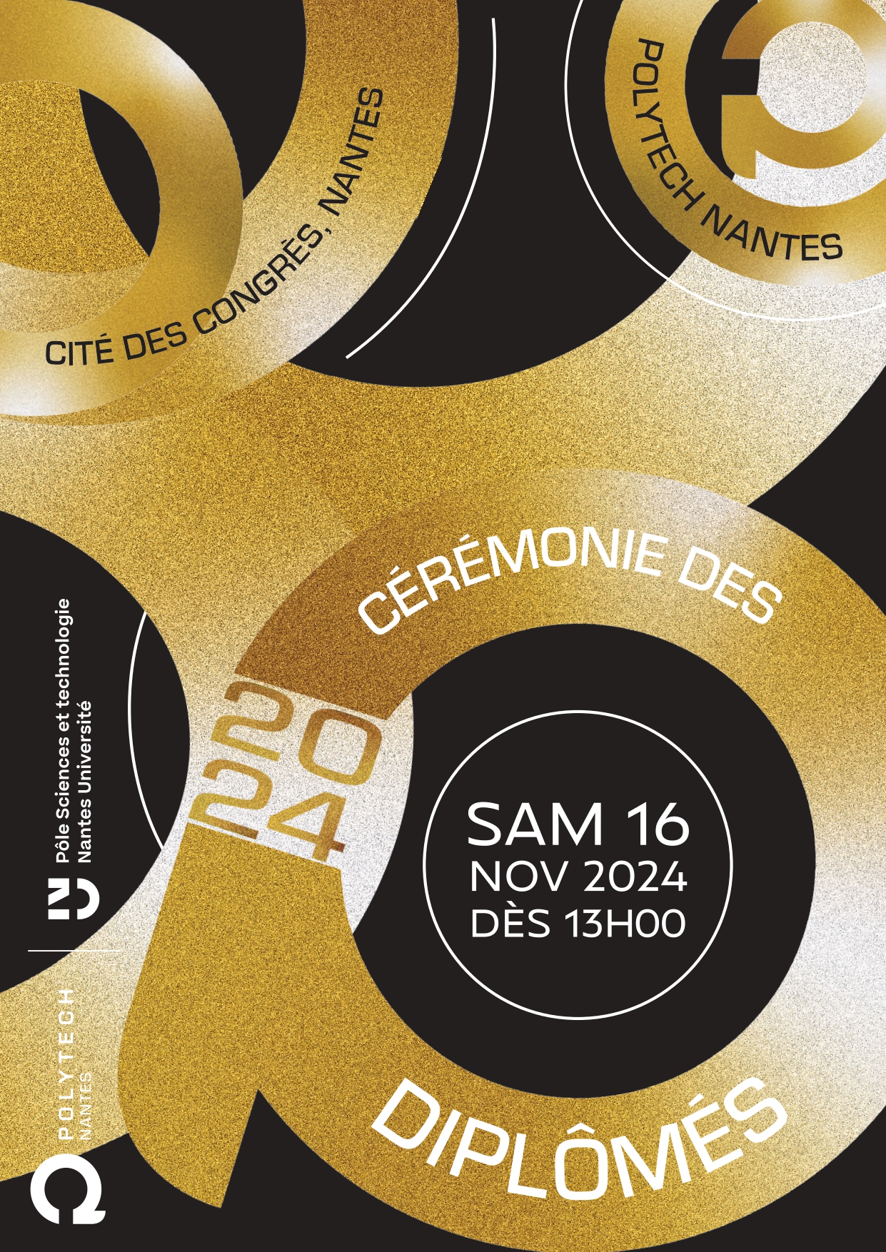 Affiche Inscription Cérémonie des diplômés Polytech Nantes 2024