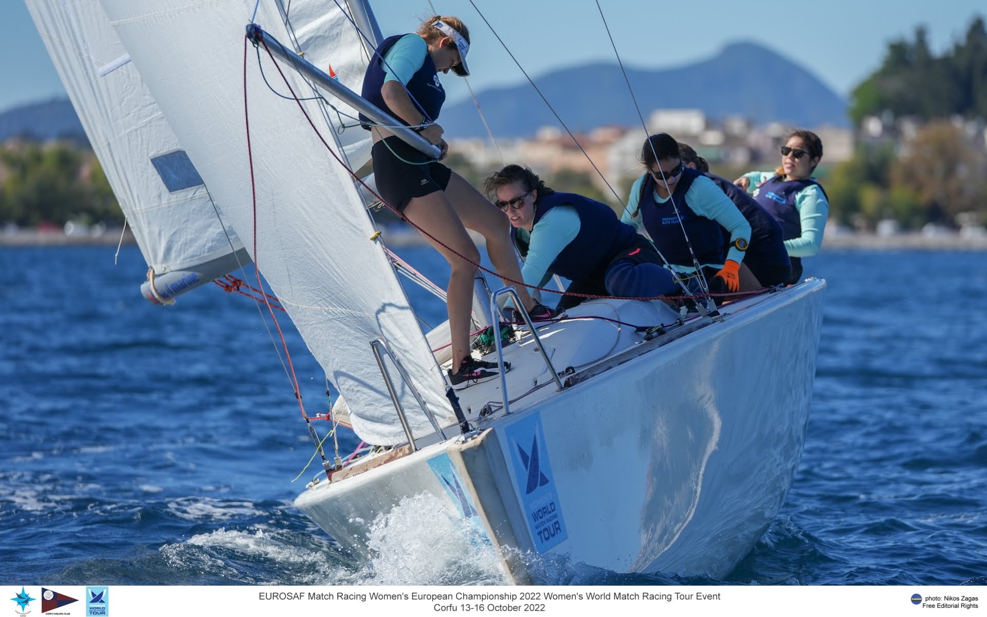 Elena Circiello-Vaillant aux championnats d'europe de Match-Racing, octobre 2022